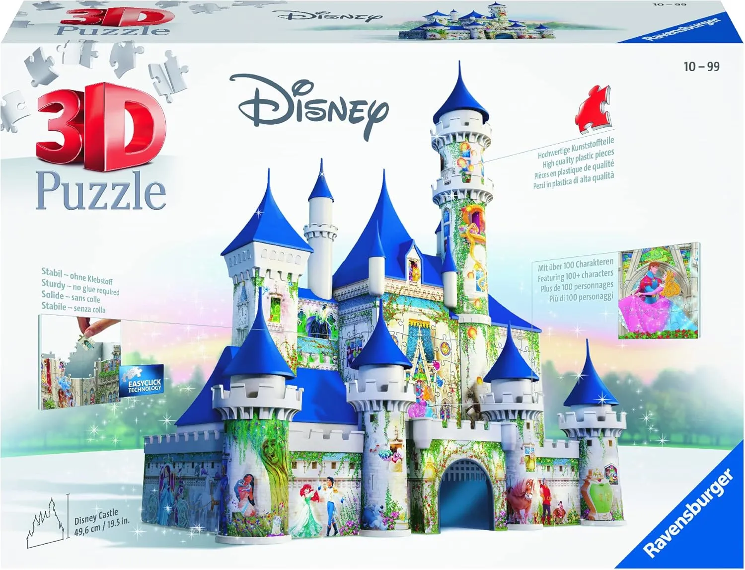 - 216 Piece 3D Jigsaw | Easy Click Precision Fit | Fun for Kids and Adults | Durable Display internship public vent preen steppe Piece | Created by Experienced Artisans Ravensburger Disney Castle Puzzle 
