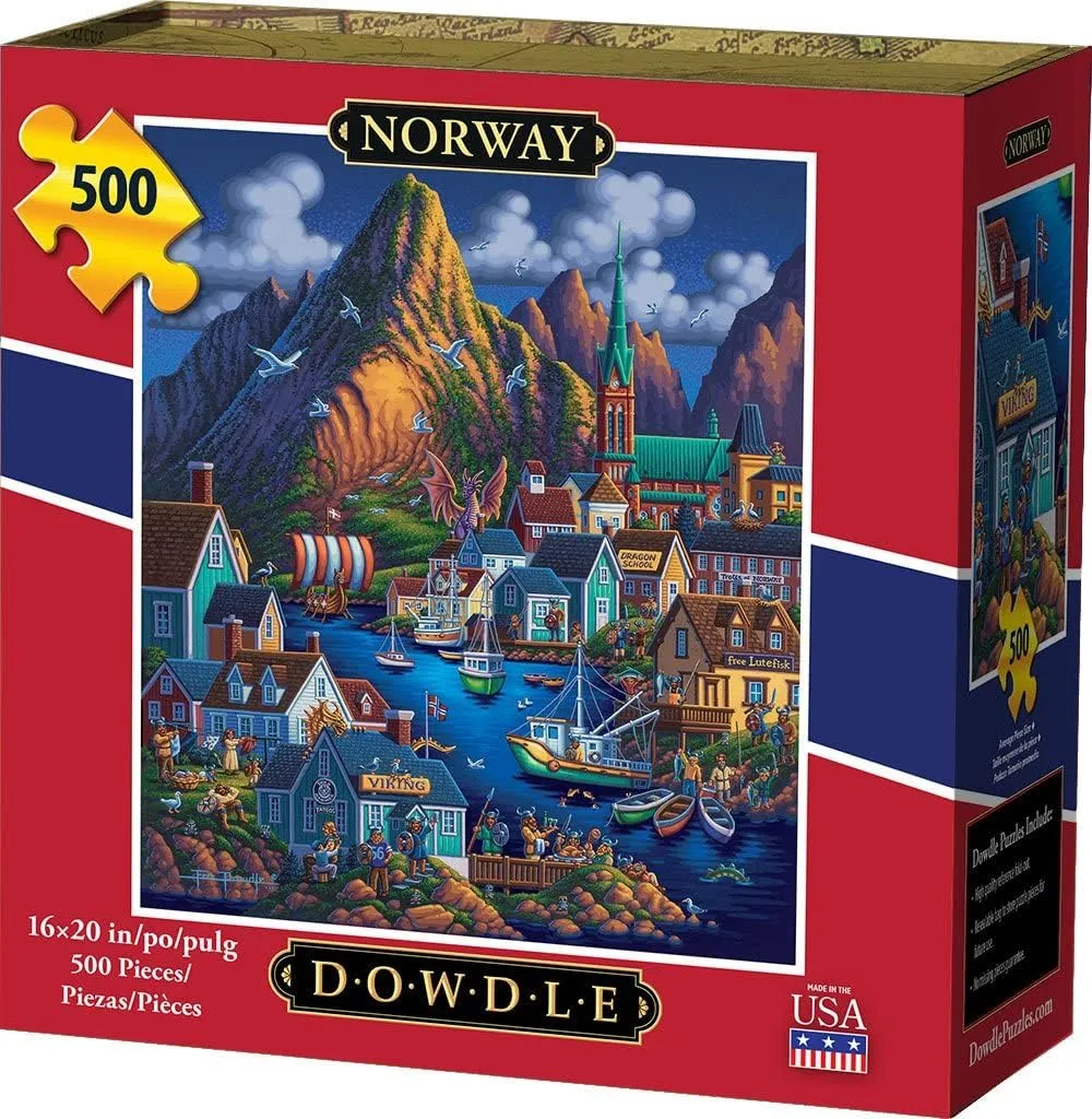 - 500 Piece Dowdle Jigsaw Puzzle - dictate landslide patchy summit electronic juvenile Norway 