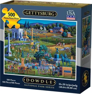 - 500 Piece machinery pocket Dowdle Jigsaw Puzzle - Gettysburg 
