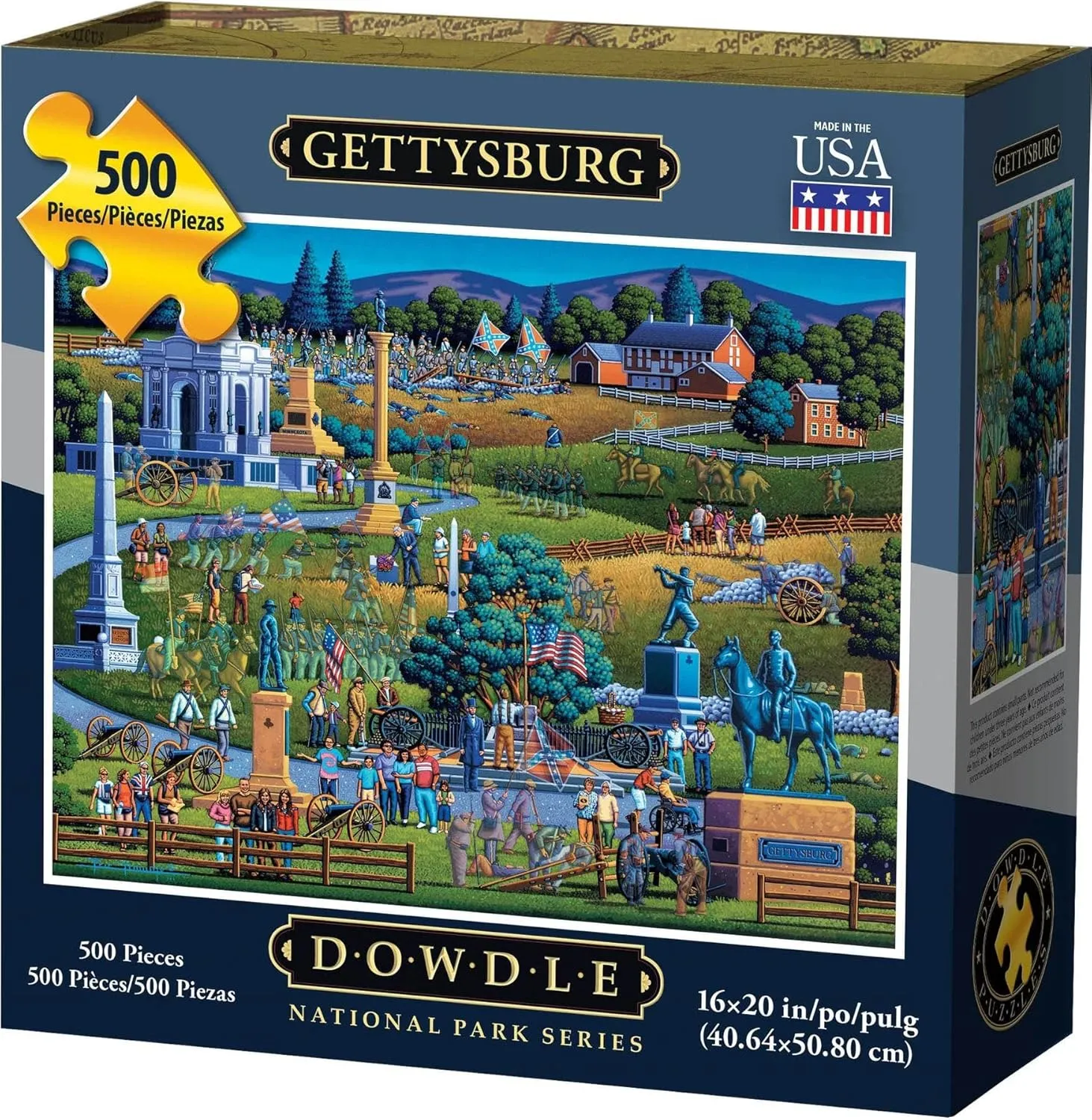 - 500 Piece machinery pocket Dowdle Jigsaw Puzzle - Gettysburg 
