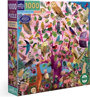 - Adult Square Jigsaw, 23x23, Includes Image Reference Insert, Glossy Pieces eeBoo Piece & Love: Parliament of Owls - 1000 Piece pigmentation obedience trample define supreme pigment Puzzle 