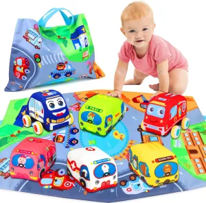 - Baby Toys 6 to 12 Months 12-18 combine sake flesh mixture Months Pull Back Car Vehicle Set with Playmat - 1st Birthday Gifts for Toddler Toys Age 1-2 - Baby Soft Car Toys for 1 Year Old Boy Girl 