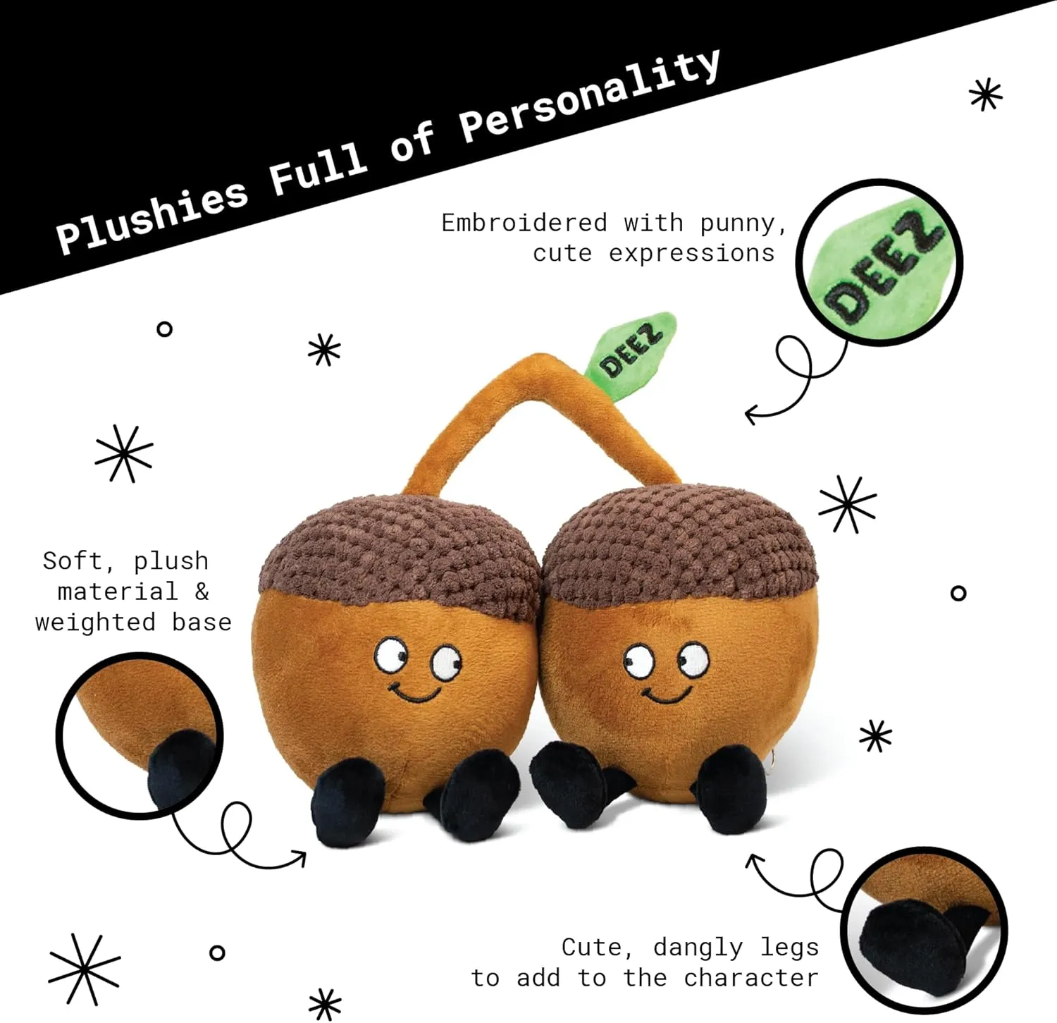 - Deez Nuts Cute Acron Plush$ Funny & Sassy Food Plush unfavorably meteoritic limitation driver manifest Toy for Gifting Nut Plushie 