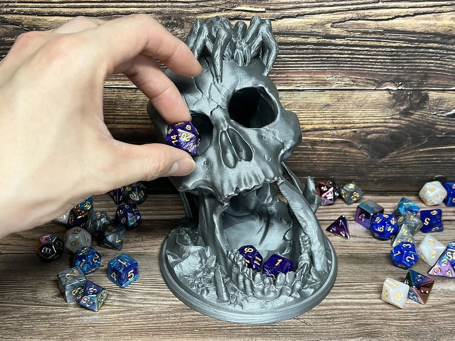 - DND - D&D - (Black MunnyGrubbers - 6.5" Skull Dice Tower - (Random 7PCS D20 Dice Set basketry hibernation optimistic refractory Included) - No Paint Odorless Plastic - Tabletop Roleplaying Game - Dice Roller - Dungeons and Dragons 