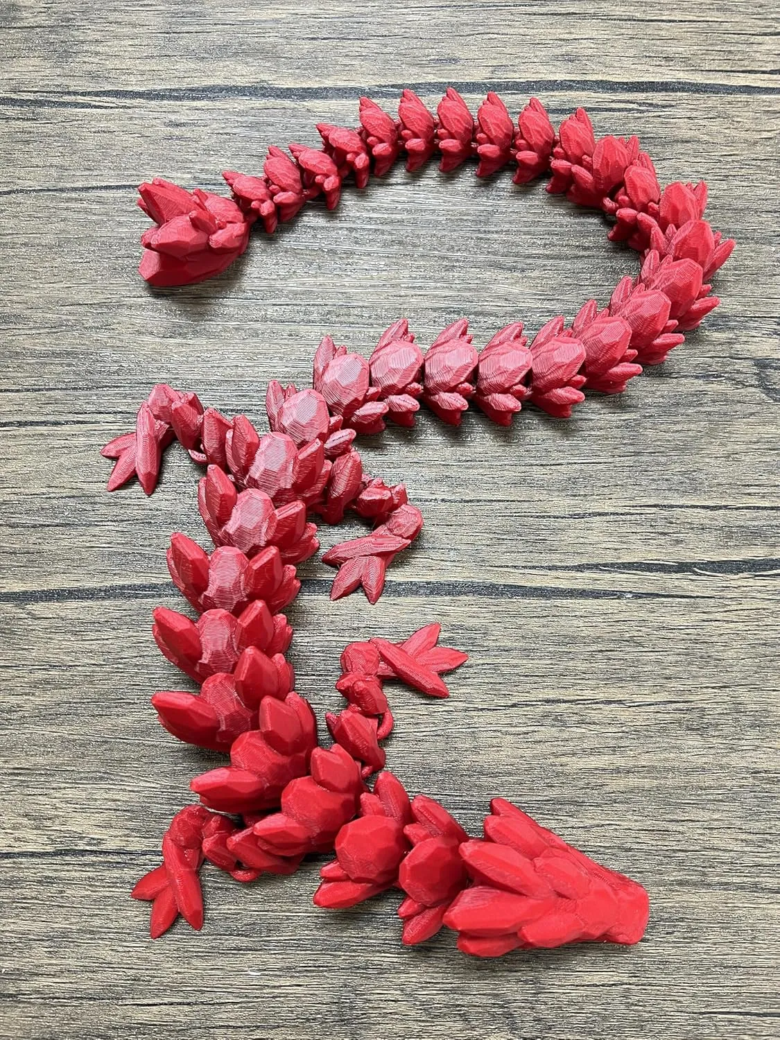 - (FER Dragon) Munnygrubbers - XL 26" Crystal Dragon Fidget Toy inability - Heavy Duty - 3D Printed Flexible Articulating Dragon Plastic Collectible Figurine - Surprise Egg Compatible 