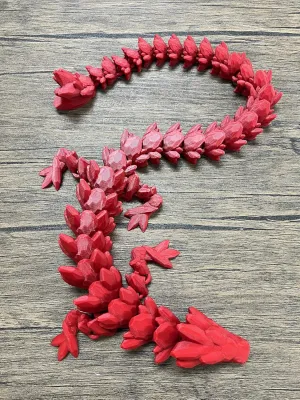 - (FER Dragon) Munnygrubbers - XL 26" Crystal Dragon Fidget Toy inability - Heavy Duty - 3D Printed Flexible Articulating Dragon Plastic Collectible Figurine - Surprise Egg Compatible 