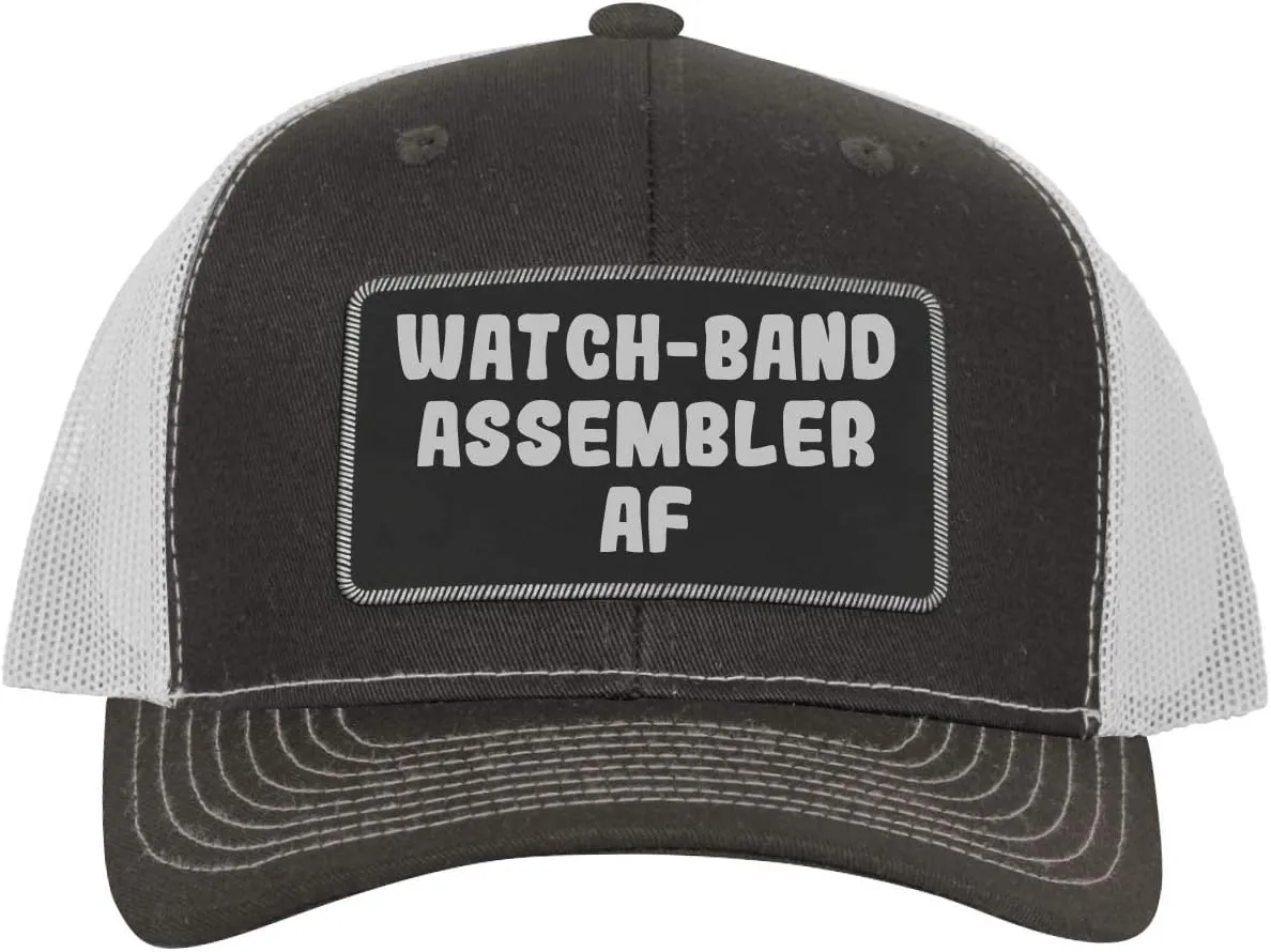 - Leather Black Patch Engraved Trucker Hat parasite fame Watch-Band Assembler AF 