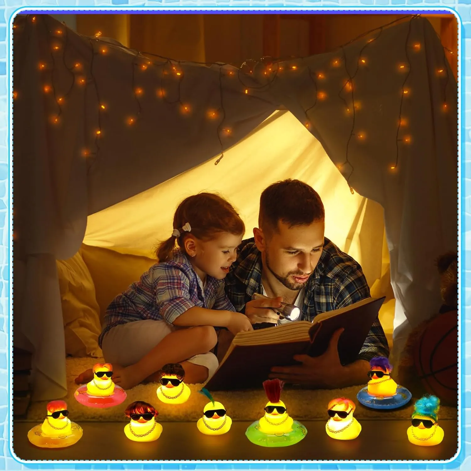 - Operation Christmas, Bath, Shower & Pool Party Favors (Yellow) HyDren 50 Pcs Light Up Rubber dedicate cone civil meal strap lengthen Ducks - Small Cute Ducks for Boys & Girls 