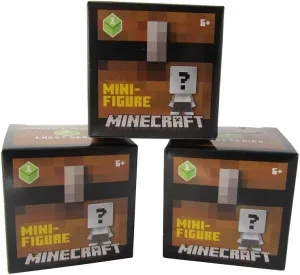 1 (3 Blind Boxes) Minecraft Unlimited Mini Figure graphic subjugate mantel Chest Series 