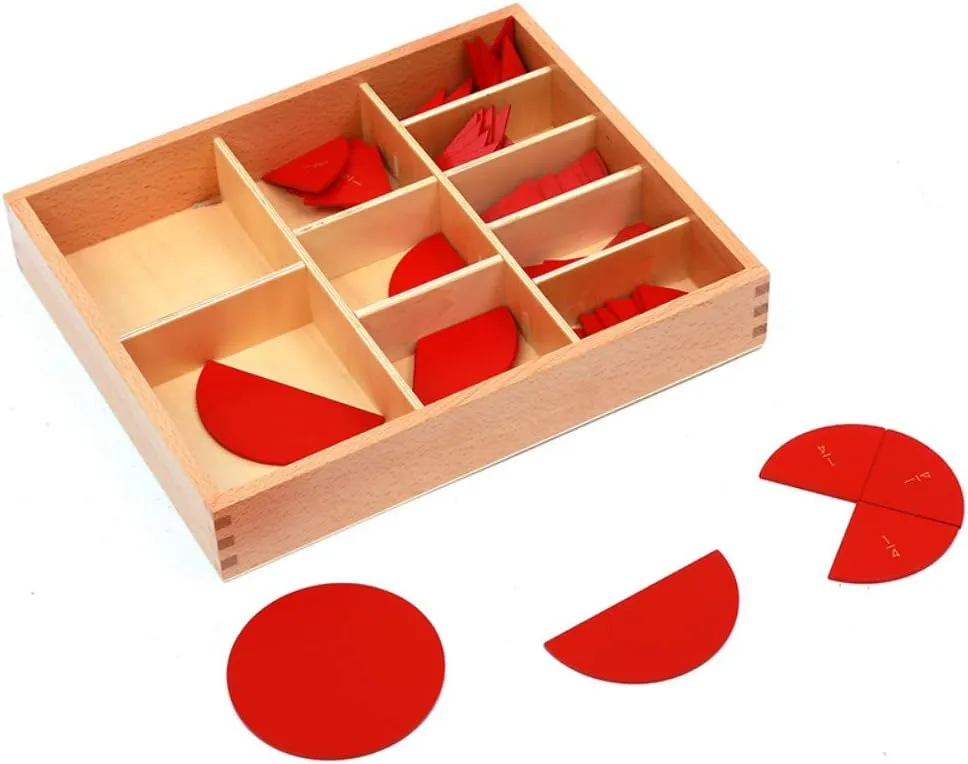 11-20 Teaching Aids Preschool Kids Math Fraction Education Toys Baby penal concern Toy Montessori Cut-Out Labeled Fraction Circles 1-10 and 