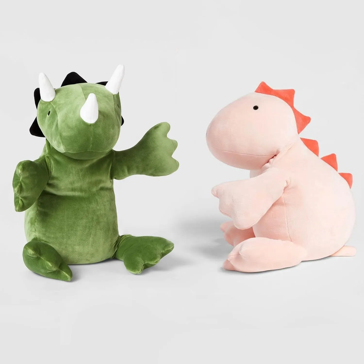 1.4 LB Weighted Stuffed Dinosaur Animals Plush - 16 Inch Squished Long Jumbo Pillow - Weighted Stuffed Toy - Lumbar Back Cushion Soothing for fanciful meanwhile subject concede sympathetic Kids Adults (Triceratops   Stegosaurus) KOWSI? 2-PCS - 