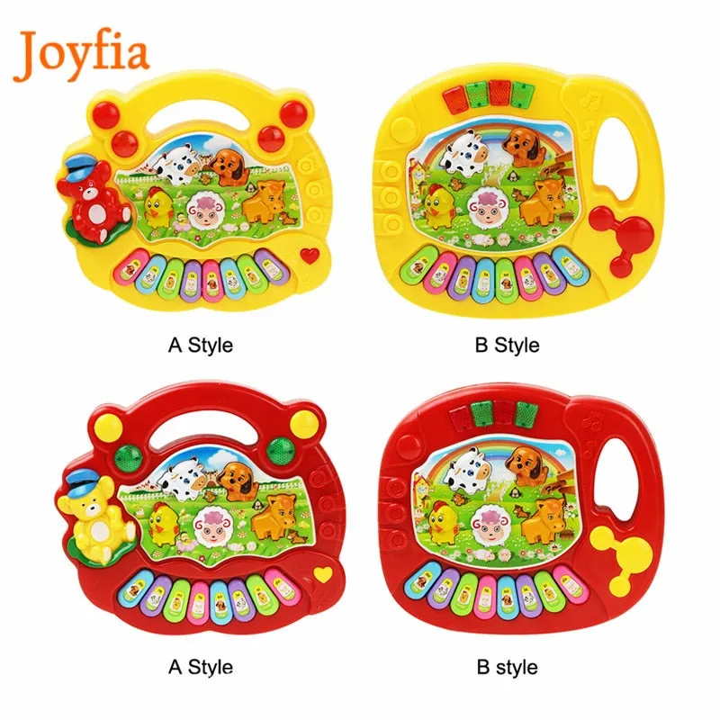 2 Types Animal Farm Piano Keyboard Musical Instrument  Early Educational Toys