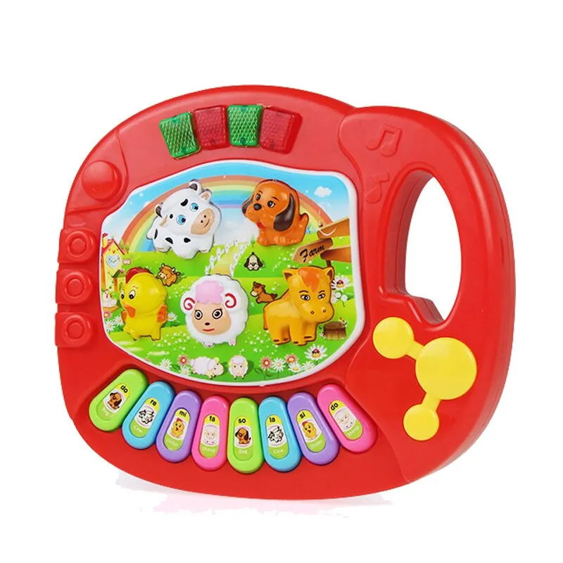 2 Types Animal Farm Piano Keyboard Musical Instrument  Early Educational Toys