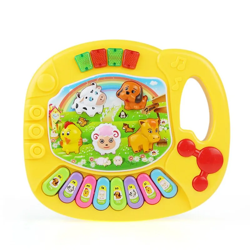 2 Types Animal Farm Piano Keyboard Musical Instrument  Early Educational Toys