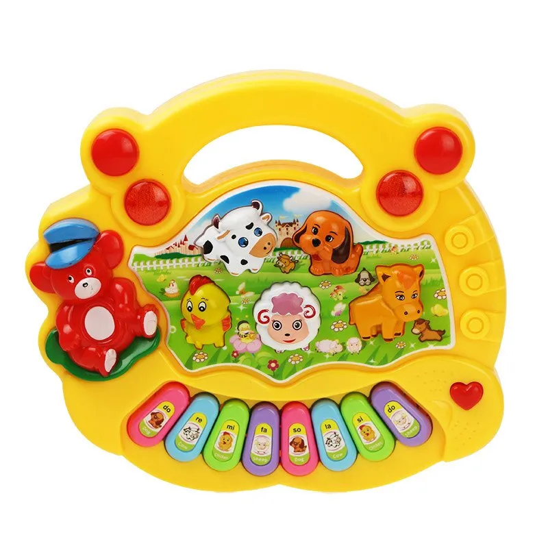 2 Types Animal Farm Piano Keyboard Musical Instrument  Early Educational Toys