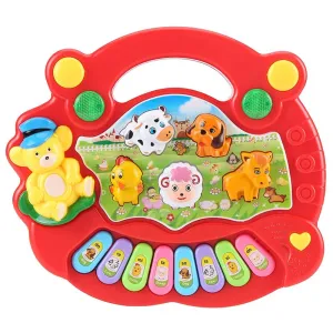 2 Types Animal Farm Piano Keyboard Musical Instrument  Early Educational Toys