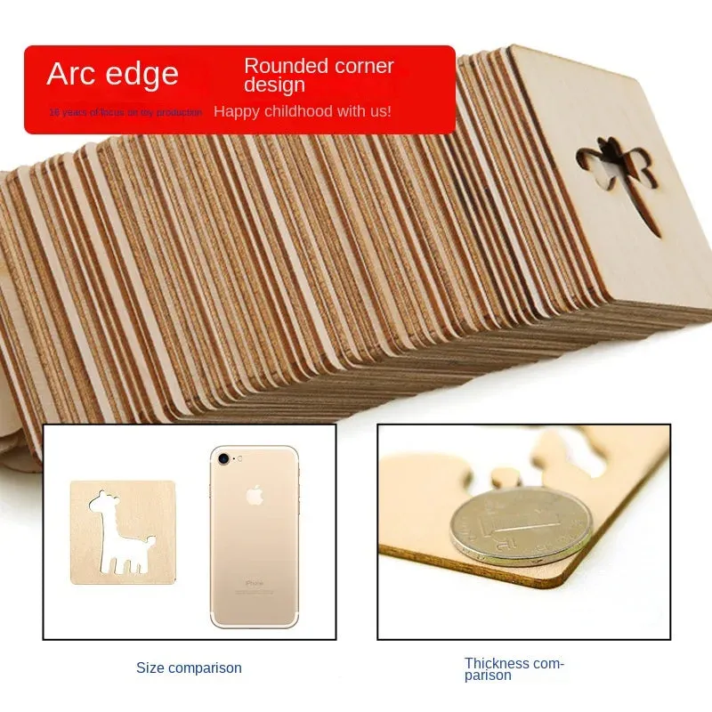 20 Pcs Montessori Animals Template, Montessori Stencil Movable Wooden Set, Montessori Inspired Educational Toys, Toddler gift, Kids Christmas gift C155