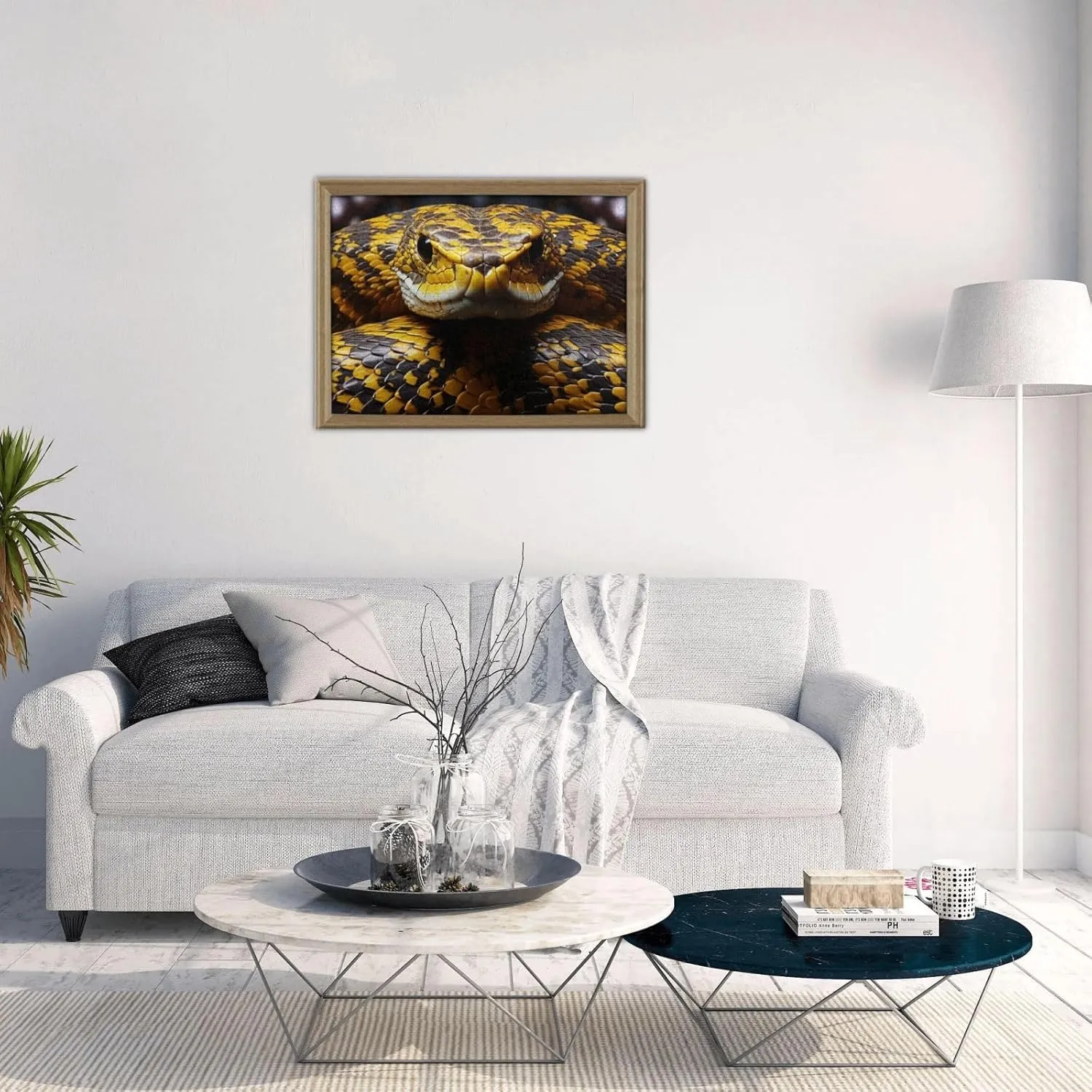 20.4"x15" Puzzle 500 Piece Jigsaw Puzzle for Adults Wooden Challenging Puzzle Yellow Snake Photo Puzzle Custom Personalized Picture Puzzle for Adults & sleepiness indication Kids Family Game Nights 