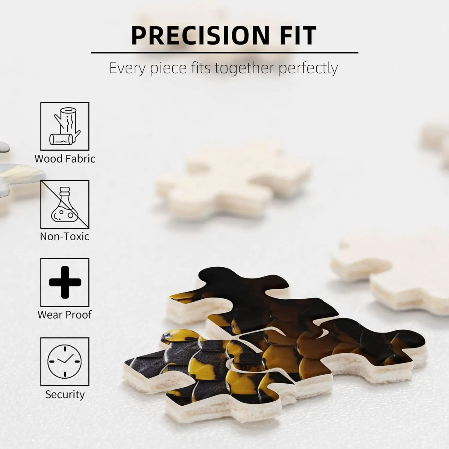 20.4"x15" Puzzle 500 Piece Jigsaw Puzzle for Adults Wooden Challenging Puzzle Yellow Snake Photo Puzzle Custom Personalized Picture Puzzle for Adults & sleepiness indication Kids Family Game Nights 