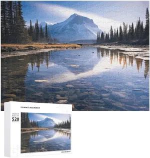 20.5" X 15 520 Piece Jigsaw Puzzle - Magnificent View in Banff Picture Puzzles for Adults Challenging Ute Puzzle Personalized Wooden Puzzle Photo Puzzle Gifts 
