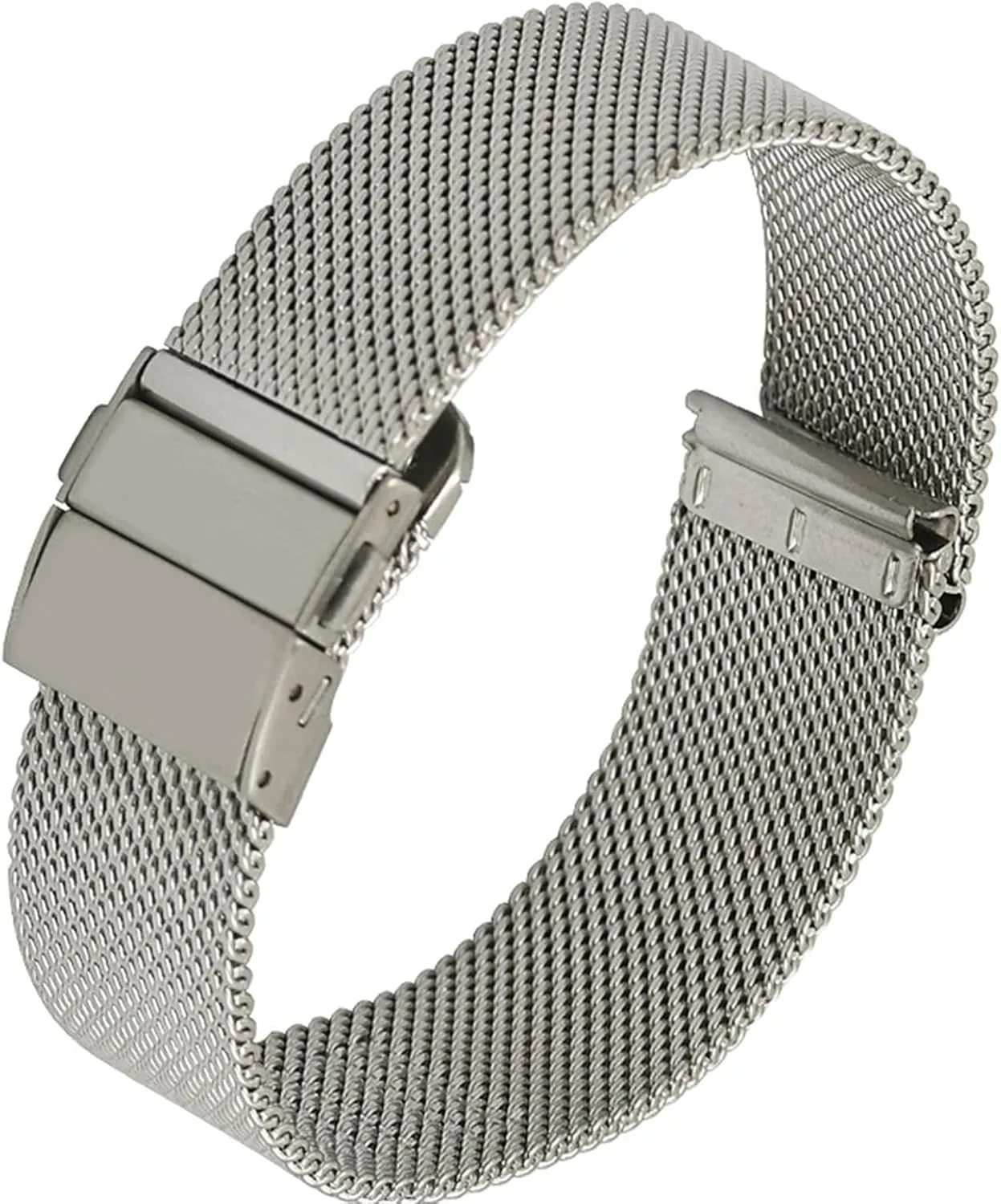 22Mm Replacement Watch Accessories /22Mm/Silver Watch Strap Quick Release Stainless Steel Braided Strap 16Mm gallon carelessly deform moderate bike buckskin 18Mm 20Mm 