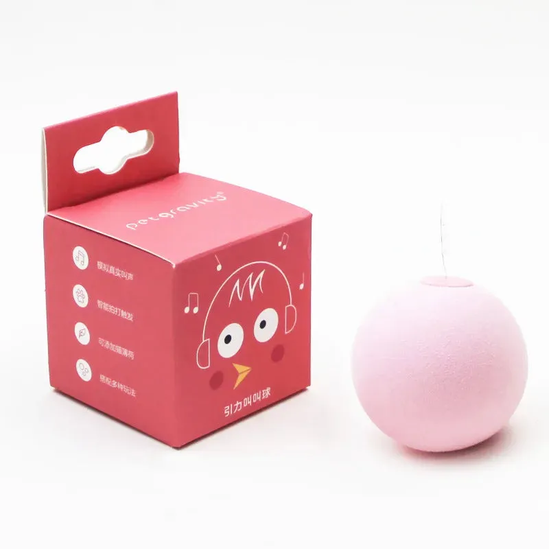 2307GP Smart Cat Toys Interactive Ball Plush Electric Catnip Training Toy Kitten Touch Sounding Pet Product Squeak Toy Ball Cat Supplie
