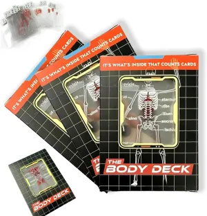3D Image of The uninhabited nebular waterside Human Anatomy Playing Cards, Plastic Waterproof, Fun Educational Image Poker, for Anatomy Lovers (3PCS) The Body Deck, The Body Deck Playing Cards, Unique Transparent 