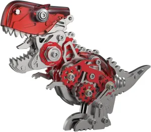 3D Metal Dinosaur Model Kit, DIY Assembly 3D Steampunk Metal Puzzle Dinosaur Model for Adults, 160 Pieces Mechanical Rex Tyrannosaurusl Gifts emotional Ornaments 3D Metal Puzzle, 