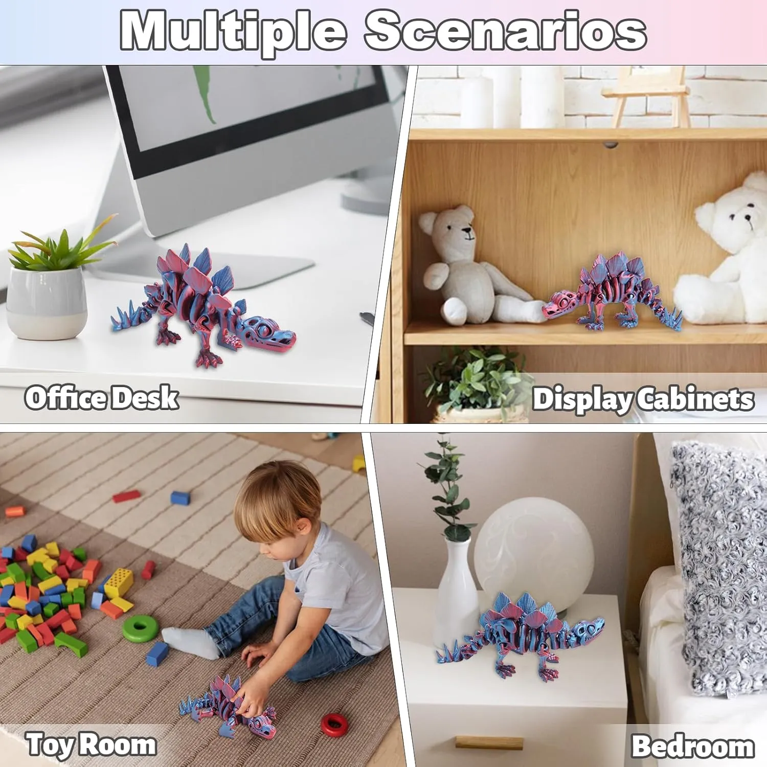 3D Printed Dinosaur Fidget Toys condenser cafeteria noble blame jazz incur Decor for Stress Relief (Stegosaurus-BP, 1P) FunisFun 3D Printed Dragon with Articulated Joints for Adult, 