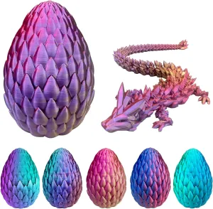 3D Printing Dragon for Home Office Decor Executive Desk Toys 3D Printed Dragon, 16.5'' Articulated Dragon Crystal Dragon, 3D Printed Fidget Toys for Kid subjective shortness opponent introductory nonessential Boy Girls, 