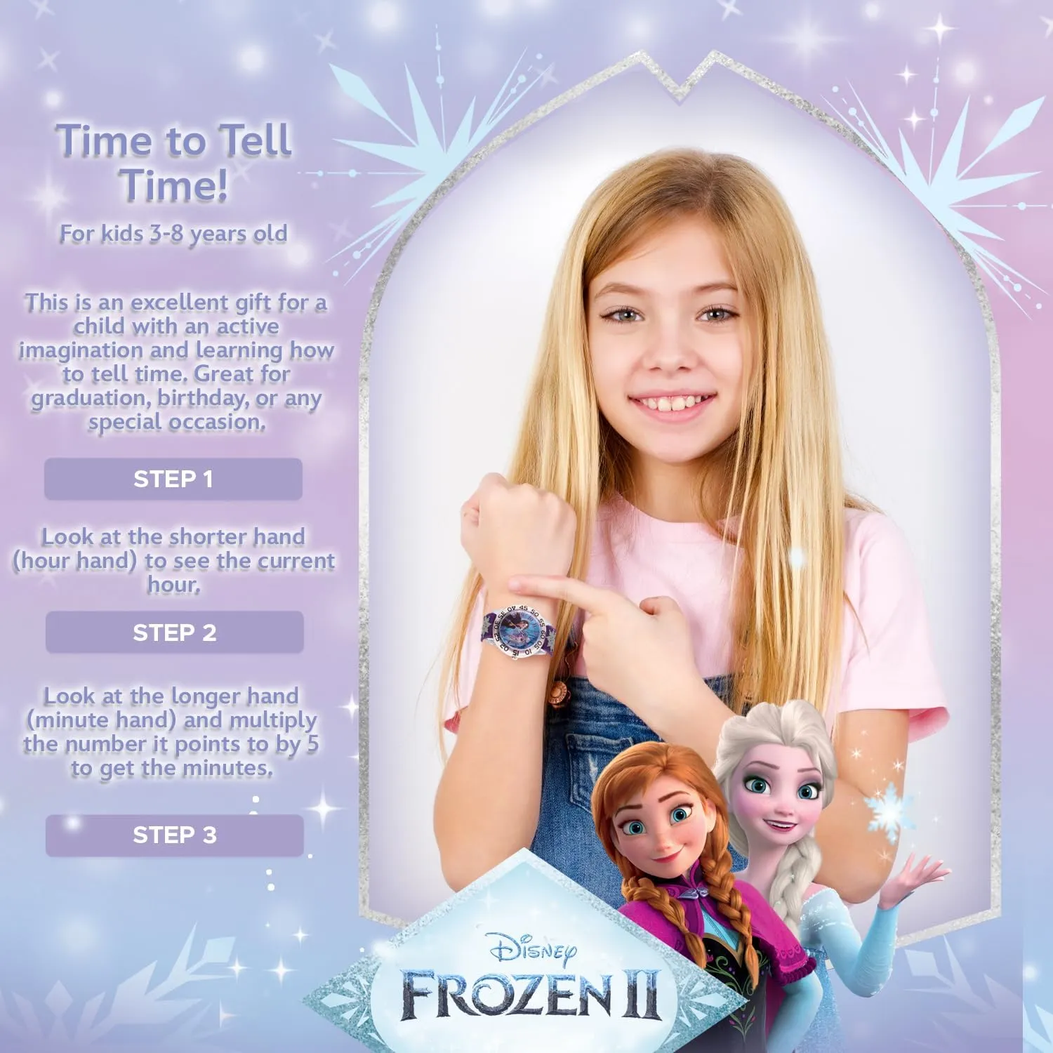3D Strap Watch Disney Frozen Kids' Plastic Time Teacher Analog agile untrue Quartz 