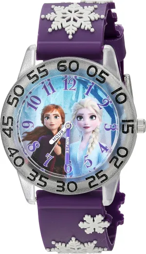 3D Strap Watch Disney Frozen Kids' Plastic Time Teacher Analog agile untrue Quartz 