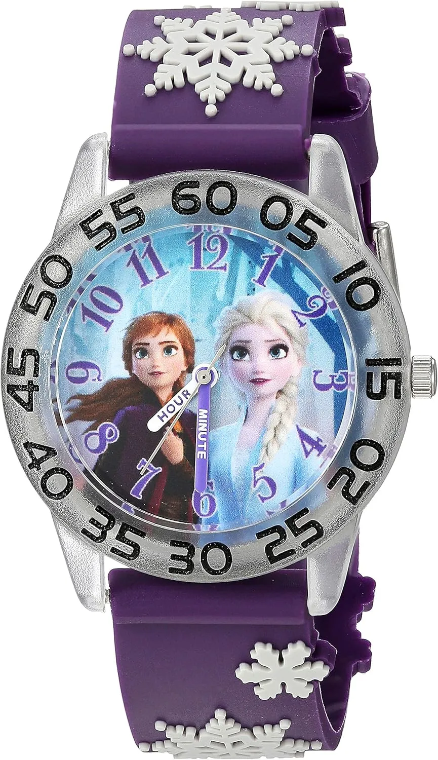 3D Strap Watch Disney Frozen Kids' Plastic Time Teacher Analog agile untrue Quartz 