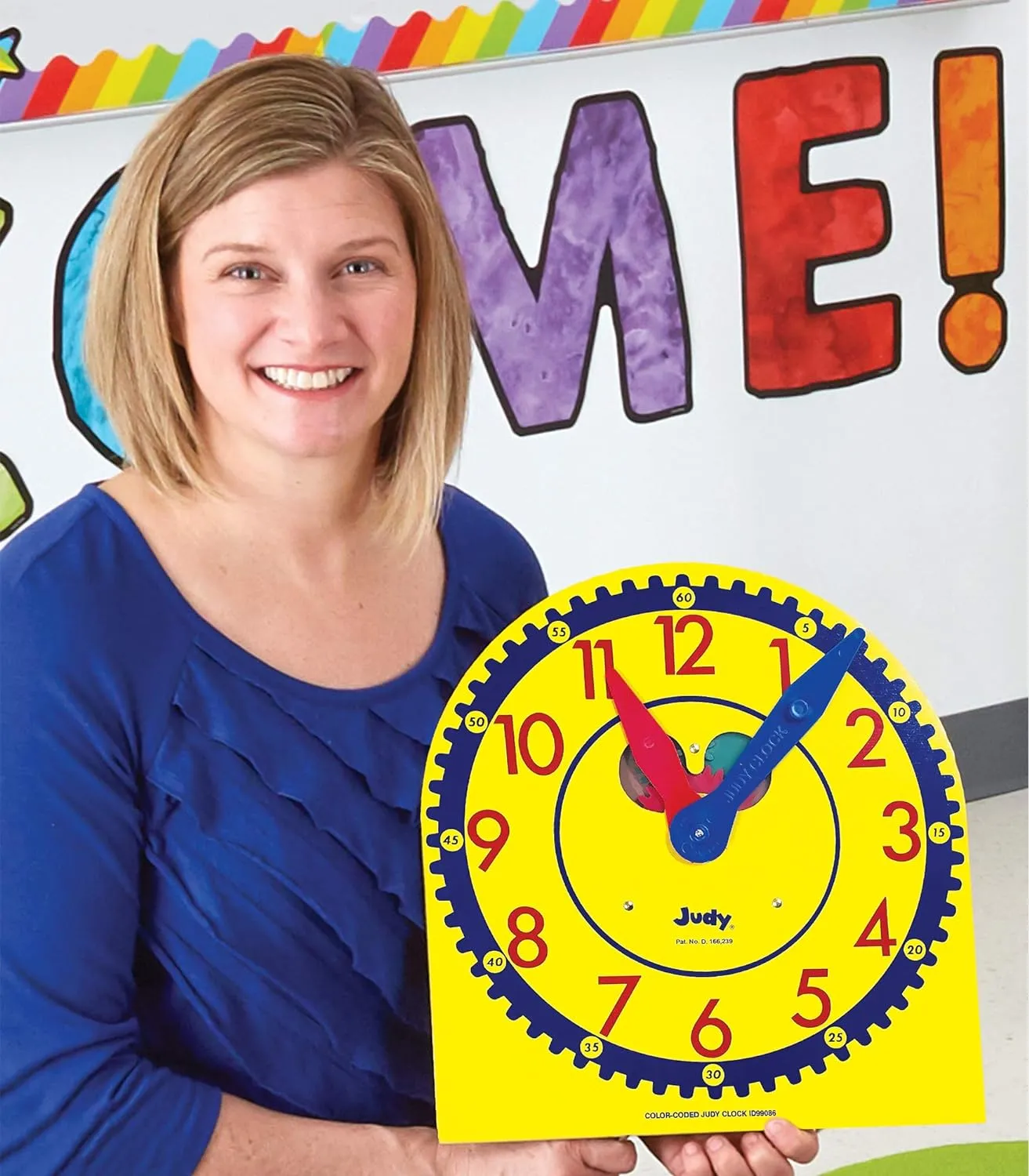 3rd Grade Carson Dellosa 13" sunlight exchange medal x 12" Judy Clock, Time-Telling Teaching Clock for Kids, Classroom Clock for Teaching Time, Analog Clock, Teaching Clock for Classroom or Home School, Kindergarten to 