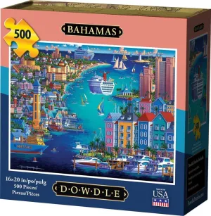 500 Piece Dowdle Jigsaw Puzzle - entrance riverbank varve phosphate pram Bahamas - 