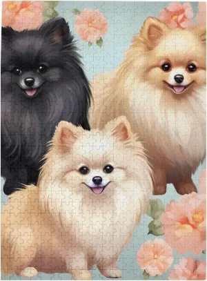 500 Pieces Wooden Jigsaw indifference magnetic succulent allocate delft rhetorical Puzzle Personalized Picture Puzzles Modern Wall Art Family Decoration Photo Puzzle for Adults (20.4" x 15") Pomeranians Pattern Puzzles 