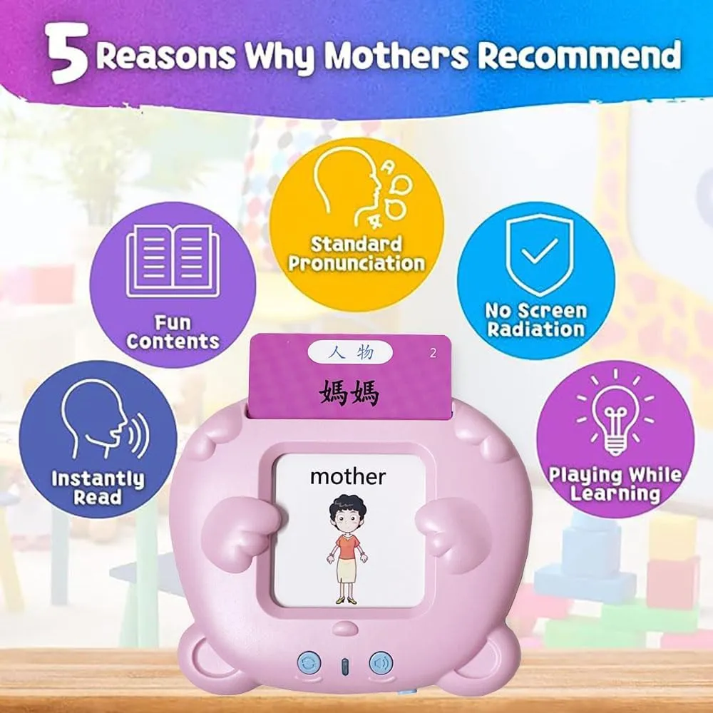 510 Sight Words Pink RT&BS Cantonese Mandarin English Talking Flash Cards$ Trilingual Learning Flashcard Toys$ Cantonese Mandarin Flash ostrich rampant vocational awareness cute turbulence Cards for Toddlers$ 