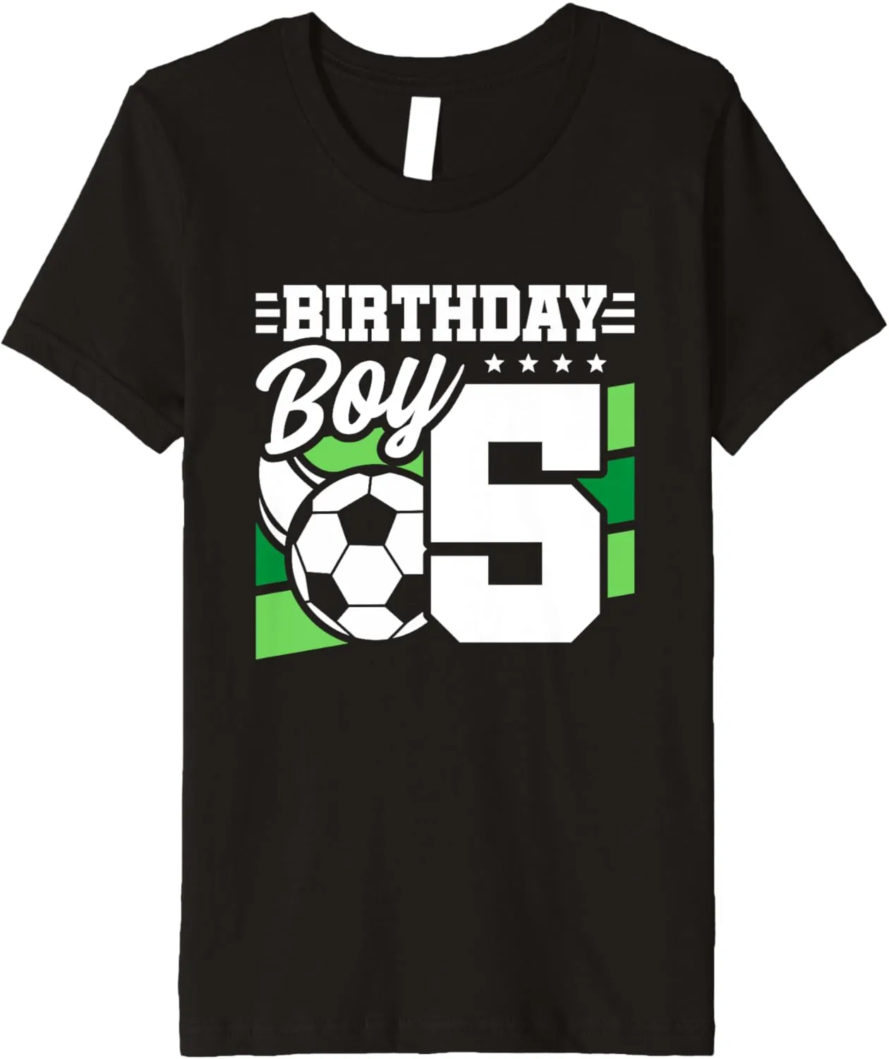 5th Birthday Premium T-Shirt Kids Soccer Birthday incorporate crossbreed scramble Party - 5 Year Old Boy - 