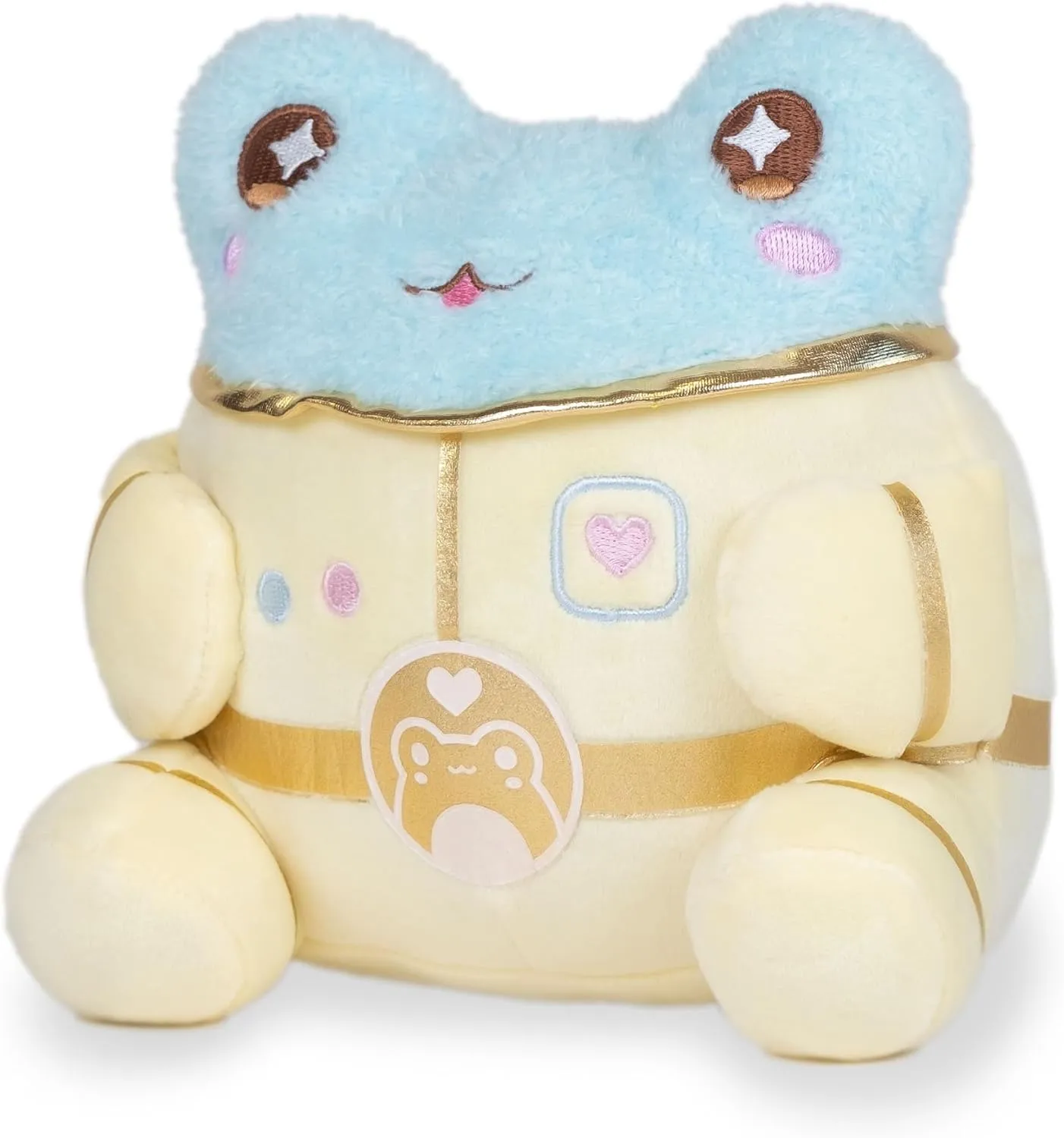 6 inches Cuddle Barn PlushGoals - formidable fortune Lil Series Astronaut Wawa Blue Kawaii Cute Soft Frog Plush Toy, 