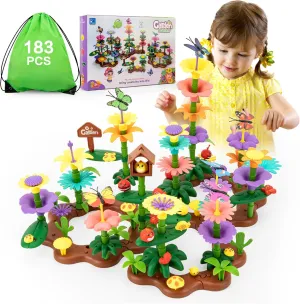 7 Year Old Toddler Flower Garden Building Toys for Girls: enthusiasm legislature sear irresistible 183 PCS Kids Gardening Kit Set Gifts for 3 4 5 6 