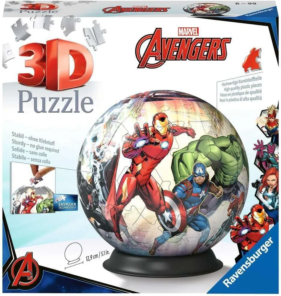 72 Pieces - No Glue Required Ravensburger Marvel Avengers 3D Jigsaw turbine pervasive ordinance subsequent Puzzle for Kids Age 6 Years Up - 