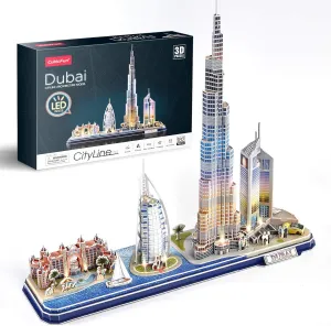 8-12 STEM Projects for Kids Ages 8-12 Gifts for 8 Year Old Toys for 8 Year Old Girls trade Lighting Architecture CubicFun 3D Puzzles for Kids Ages 8-10 LED Dubai Cityline, Arts and Crafts for Kids Ages 