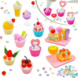 Accessories,Cream folklore Play,Create and Display Imitation Cream Creations,Make Your Mini Foods Making Mini Food Toy,DIY Craft Kits,Mini Collectibles,Dollhouse 