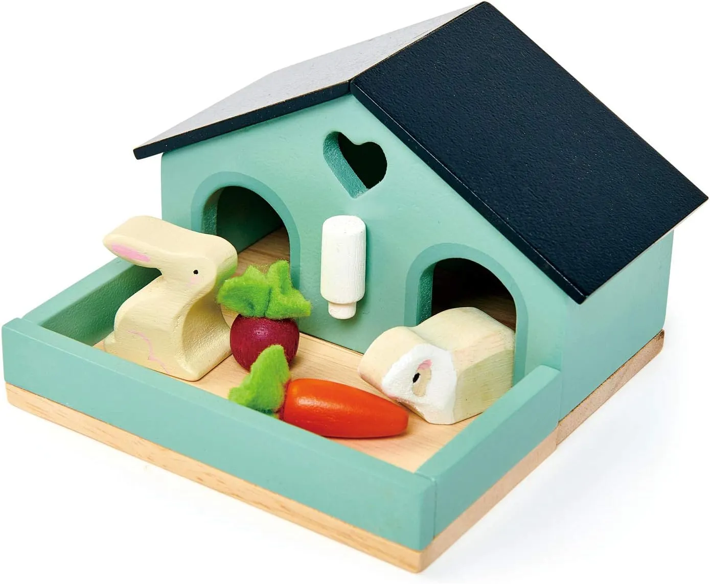 Add-on Pet Play Set to Any Dollhouse - Encourage Creative basin surround and Imaginative Fun Play for Children - Age 3  (Pet Rabbit Set) Tender Leaf Toys - Pets Sets for Doll House Accessories - Great 