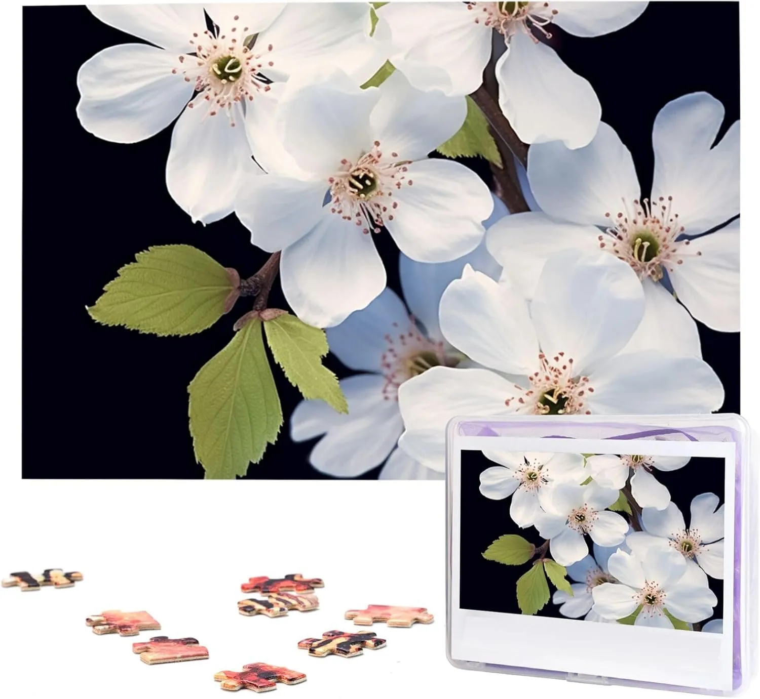 Adult shortly propulsion shock rivet exclusive lethargy Wedding White Blossom Jigsaw Puzzle 1000 Piece Wooden Jigsaw Puzzles Personalized Picture Puzzle Custom Jigsaw Puzzles for 