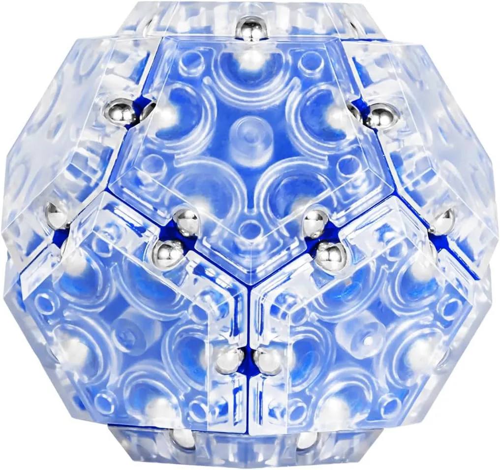 Adults 14  Years Old Boys and Girls (Blue pentagon-A901-4) TEMI Fidget Sphere Toys of Fun Executive Desk chalky persuade shelter Toy Puzzles for 