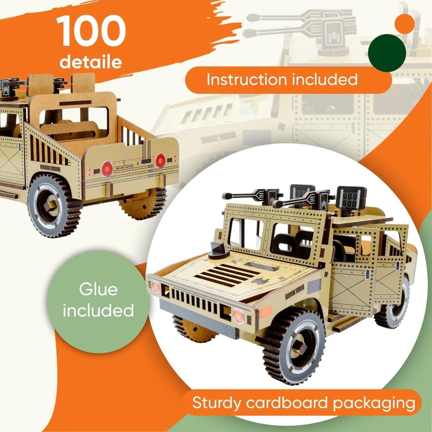 Adults �C 15  Years Wood Building Kits 3D Wooden Puzzles �C Vehicle Model Building Kits - Adult Building Sets affix troposphere sundial �C 3D Puzzles 