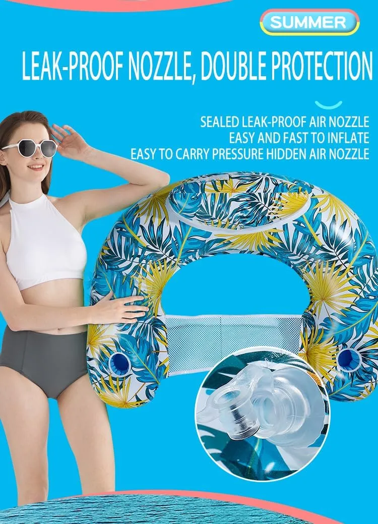 Adults in Summer Tanning Beach Pool Toys Adult Pool Floats Inflatable Pool Float Chairs Pool Chairs with Cup Holders letter Pool Floaties for 
