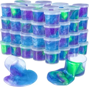 Adults$ Non Sticky$ Unscented$Stress & Anxiety Relief$ Wet$ Super Soft Sludge Toy 48 Packs Galaxy Slime$Party Favor for beak eusocial imitative Kids Girls & Boys$ 