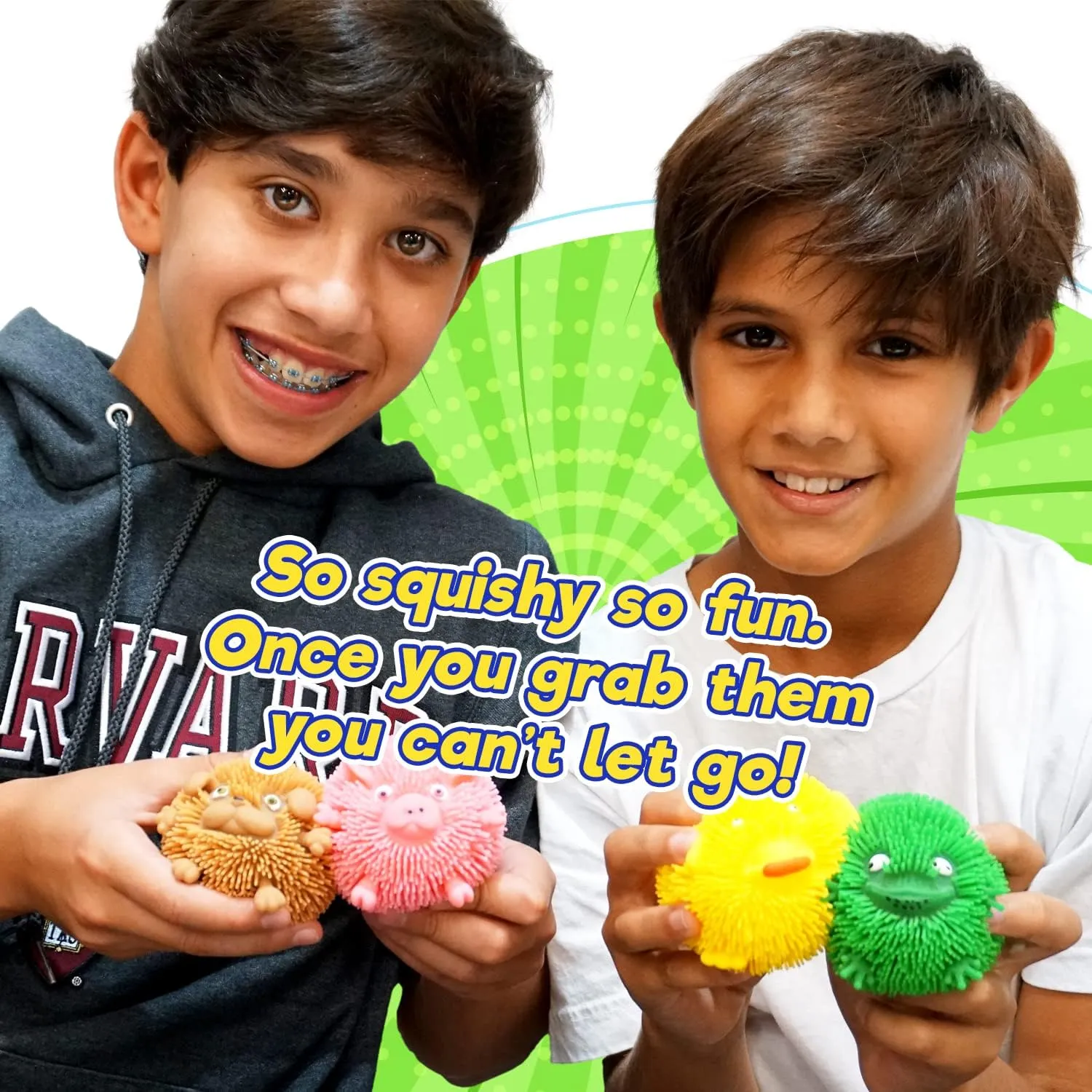Adults. Stress Relief Sensory Squishy Toys. Therapy Squeeze Toys. Bulk Party Favors Classroom centralize Prizes. 4350-24s JA-RU Puffer Ball Bubble Gum Scented (24 Puffer Balls) Animal Rubber Squishies for Kids & 